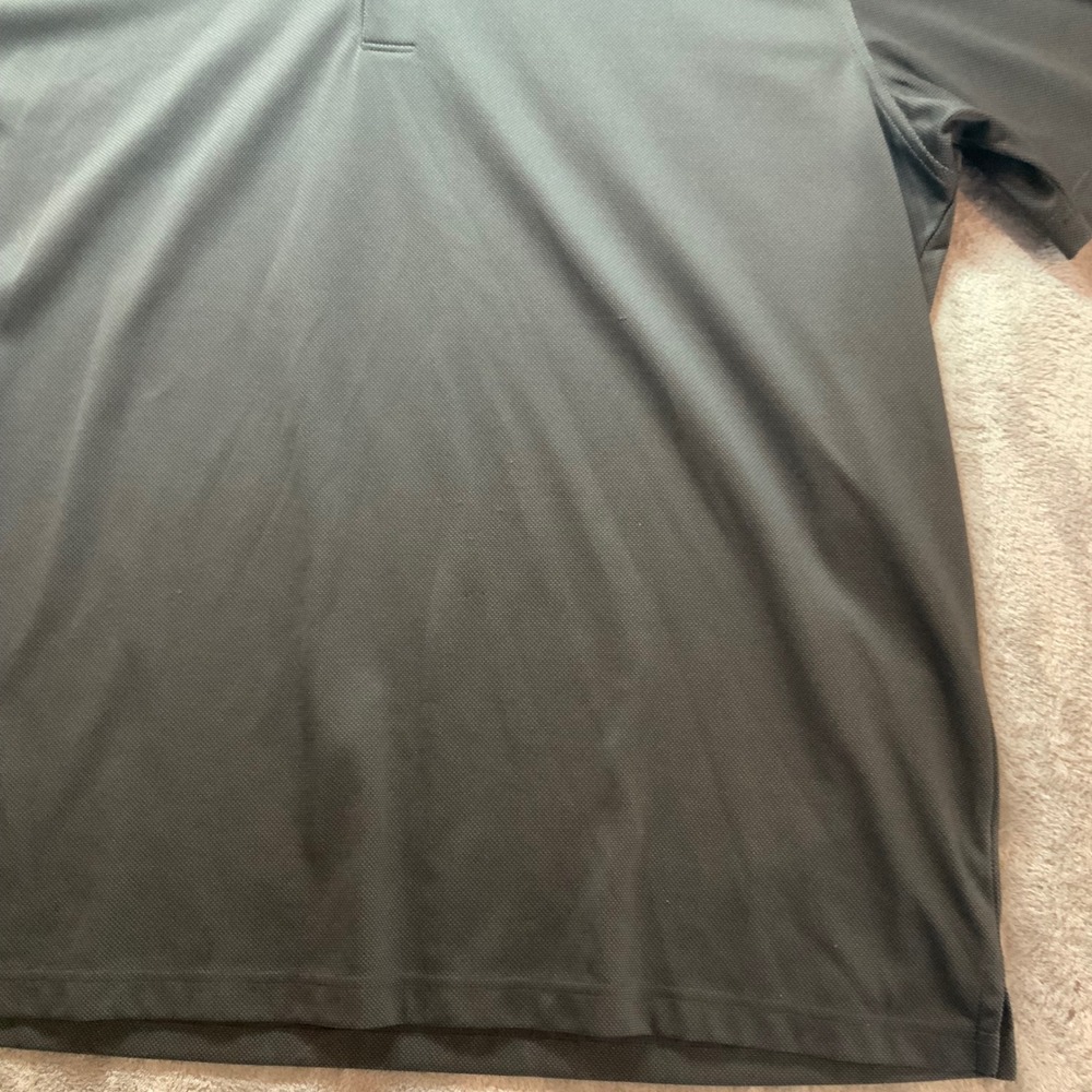 Greg Norman Play Dry Mens Polo Shirt XXXL Charcoal Gray Black Collar Golf Shark - Picture 3 of 10